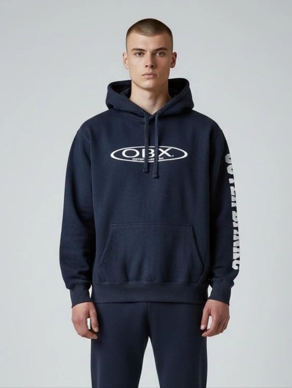 OBX Navy Blue Pullover Hoodie Mens Medium Outer Banks Sweatshirt